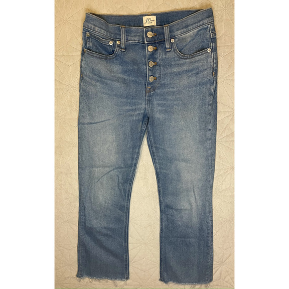 J.Crew Jeans Womens Sz 26, Blue High-Waisted‎ Cropped Flare 10" Billie Boot Crop - Picture 1 of 9